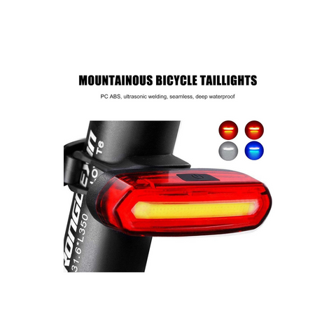 1/2Pcs Bike Taillight  Waterproof COB LED MTB Front Rear Light USB Rechargeable Night Cycling Bicycle Safety Warning Light