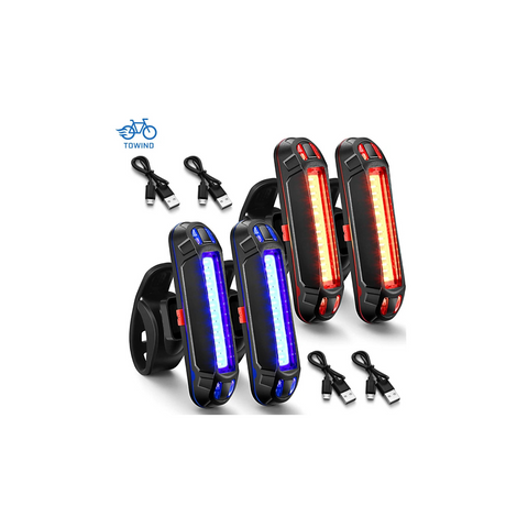 Bicycle Rear Light Waterproof USB Rechargeable LED Safety Warning Lamp Bike Flashing Accessories Night Riding Cycling Taillight