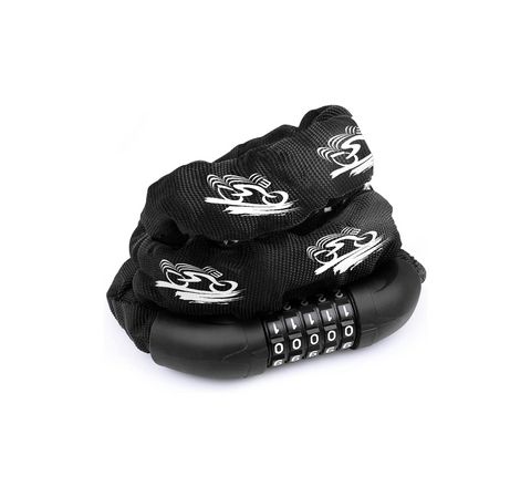Bike Lock Chain Bicycle Lock - Cycle Lock Bike Accessories Bike Locks High Security 5 Digit Codes Combination Heavy Duty 1000mm for Motor Scooter