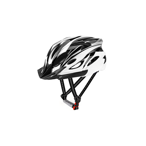 DesignSter Lightweight Helmet Road Bike Cycle Helmet Mens Women for Bike Riding Safety Adult(Fits Head Sizes 56-60cm) (Black and White)