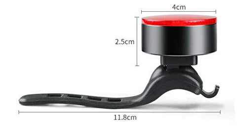 EMK Sports Windmill Bike BICYCLE Rear Tail Brake Light USB Rechargeable LED Taillight, Waterproof, 8 Light MODES Fits Helmet Backpack Safety Warning Strobe Light
