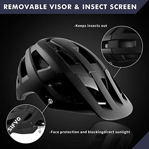 Bike Helmet Men and Women, SIFVO Cycle Helmet mtb Helmet Bicycle Helmet with Visor, Allround Cycling Helmets Road Bike Helmet Adult Bike Helmet Lightweight & Breathable 【M/L】