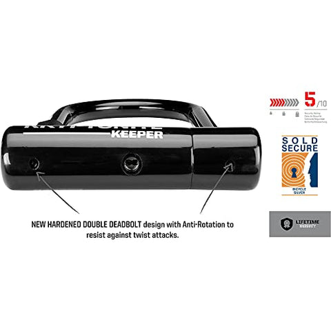 Kryptonite Keeper 12 STD w/bracket Lock - Black, Standard