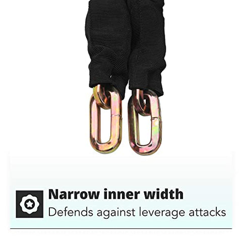 H&S 10mm x 2m Heavy Duty Motorcycle Motorbike Bike Bicycle Cycle Chain Lock Padlock (10mm Dia x 2000mm Length)