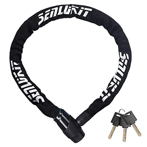 SenluKit Bicycle Lock Security Level Very High Level 5, Bicycle Lock with Key, Anti-Theft Bicycle Lock (Black)