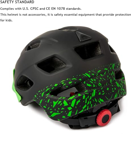 Kids Helmet, Exclusky Kids Bike Helmet Child Boys Girls Bike Helmet Age 5-13 Adjustable Bicycle Scooter Skating Cycle Helmet 50-57cm