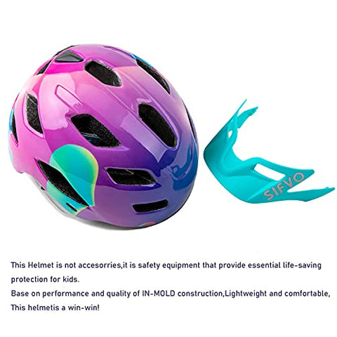 Kids Helmet, SIFVO Kids Bike Helmet Boys and Girls Bike Helmet with Cool Visor Helmet for Kids 5-14, Kids Bike Helmets Youth Bike Helmet Adjustable & Lightweight 50-57cm