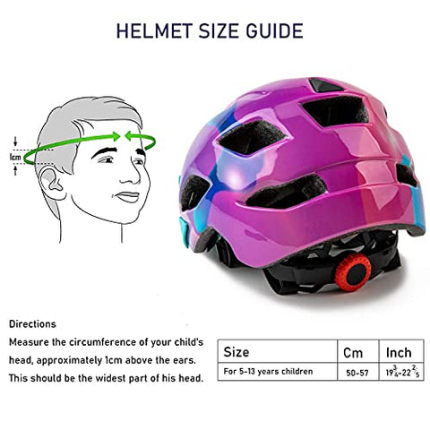 Kids Helmet, SIFVO Kids Bike Helmet Boys and Girls Bike Helmet with Cool Visor Helmet for Kids 5-14, Kids Bike Helmets Youth Bike Helmet Adjustable & Lightweight 50-57cm