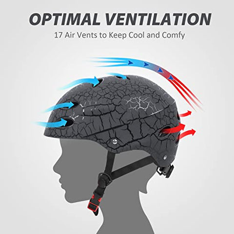 Kids Bike Helmet, Crash Style Boys and Girls Helmet, Adjustable Breathable ABS Hard Shell Skateboard Helmet for 5-14 Ages Children and Teens, Scooter Helmet for BMX Cycling, Biking,Inline Skating