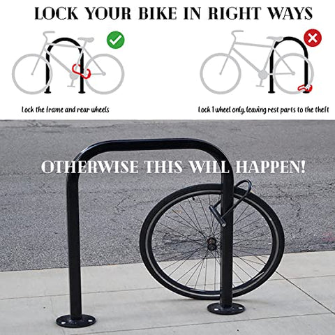 Bike Chain Lock, Heavy Duty 5-Digits Codes High Security Cycling Combination Lock for Bicycle Motorcycle Scooter Electric Vehicles Door (Black)