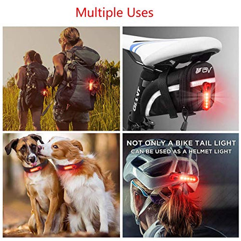 Volcano Eye Rear Bike Lights 2 Pack, Ultra Bright USB Rechargeable Bike Tail Lights, Red High Intensity Led Accessories Fits On Any Bike or Helmet. Easy to Install for Cycling Safety Flashlight