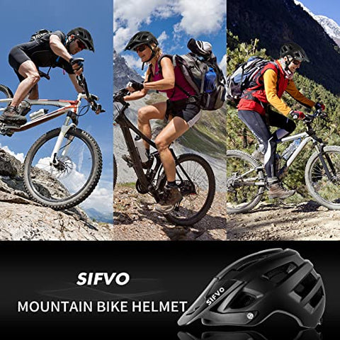 Bike Helmet Men and Women, SIFVO Cycle Helmet mtb Helmet Bicycle Helmet with Visor, Allround Cycling Helmets Road Bike Helmet Adult Bike Helmet Lightweight & Breathable 【M/L】