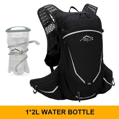 Outdoor sports backpack 16L, running, hydrating, hiking, cycling, with 2L water bag