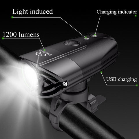 Bike Light Hoisting Rainproof USB MTB Front Lamp Headlight Ultra Flashlight Bicycle Lighting Flashlight Led Bike Accessories