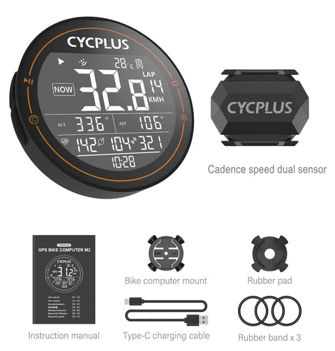 CYCPLUS M2 GPS Bicycle Computer Cycling Speedometer Bike Accessories Speed Odometer Waterproof Bluetooth ANT for Road Bike MTB