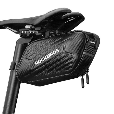 ROCKBROS1.7L Bicycle Bag Waterproof Rear Large Capatity Quick Release Seatpost Shockproof Double Zipper Rear Bag Accessories