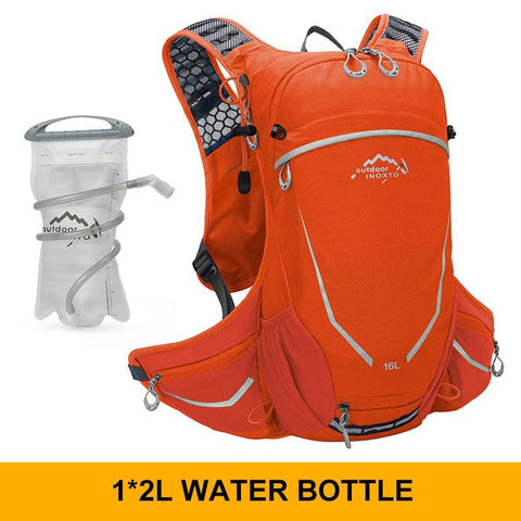 Outdoor sports backpack 16L, running, hydrating, hiking, cycling, with 2L water bag
