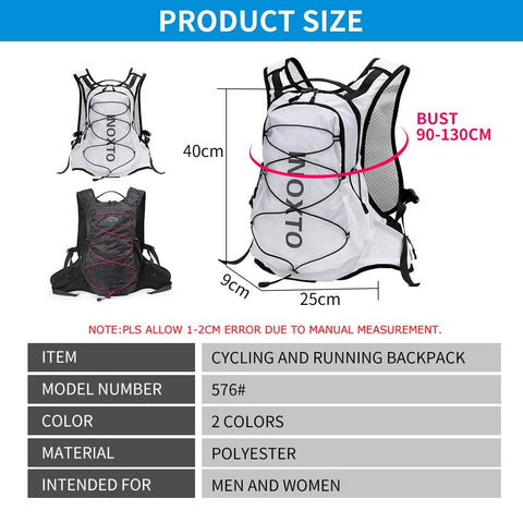 INOXTO 15L Cycling Bag Men's Women Riding Waterproof Breathable Bicycle Backpack,Bicycle Water Bag