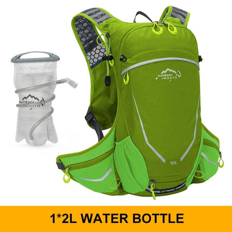 Outdoor sports backpack 16L, running, hydrating, hiking, cycling, with 2L water bag