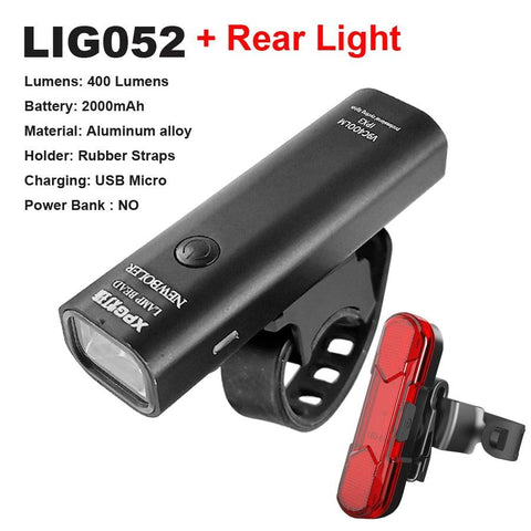 NEWBOLER 1000 Lumen Flashlight For Bicycle USB Bike Front Rear Light Set Rainproof MTB Headlight 4800mAh Cycling Lamp Accessory