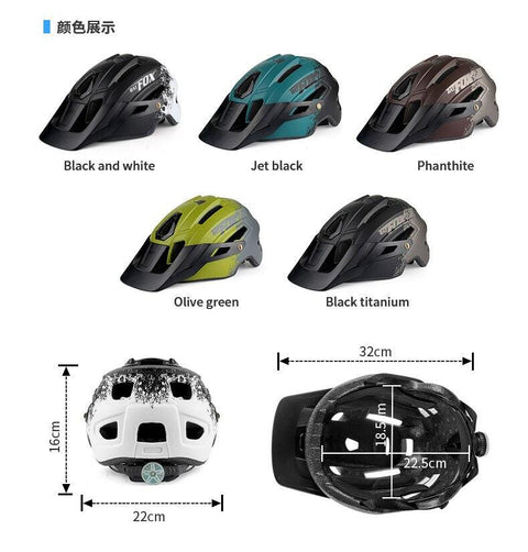 BATFOX cycling helmet for men mountain bike helmet with light
