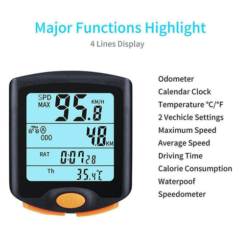 Waterproof Bicycle Computer Wireless And Wired Road MTB Bike Cycling Odometer Stopwatch Speedometer Watch Digital Bike Compute