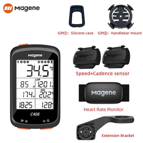 Magene C406 Bike GPS Computer C406 Pro  MTB Road Cycle Smart Wireless Waterproof Speedometer Bicycle Odometer Stra