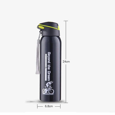 Bicycle Water Bottle Vacuum Stainless Steel Cycling Water Bottle Modern Double Walled Simple Thermo Mug Insulated Water Bottle