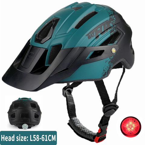 BATFOX cycling helmet for men mountain bike helmet with light