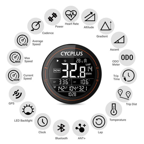CYCPLUS M2 GPS Bicycle Computer Cycling Speedometer Bike Accessories Speed Odometer Waterproof Bluetooth ANT for Road Bike MTB