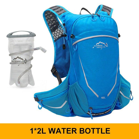 Outdoor sports backpack 16L, running, hydrating, hiking, cycling, with 2L water bag