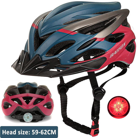 BATFOX cycling helmet for men mountain bike helmet with light
