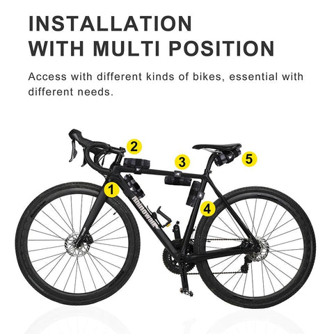 Rhinowalk Bicycle Bag Tool Bag Top Front Tube Frame Bag Burrito Pack Pouch Cycling Accessories Black MTB Bike Rear Tool Kits