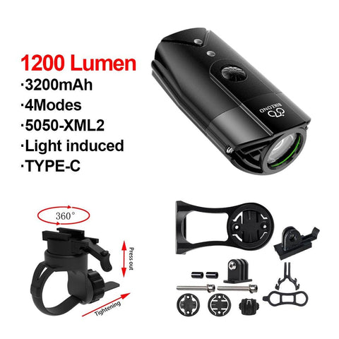 Bike Light Hoisting Rainproof USB MTB Front Lamp Headlight Ultra Flashlight Bicycle Lighting Flashlight Led Bike Accessories