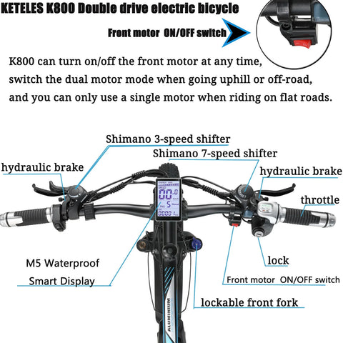 KETELES K800 single/Dual Motor Electric Bike - Preorder