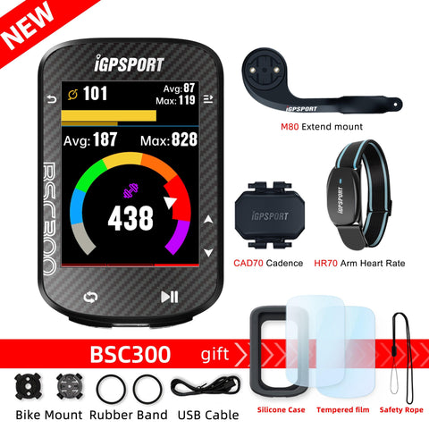 IGPSPORT BSC300 Bicycle GPS Computer Cycling Wireless Speedometer Bike GPS Streamline Version Odometer Portuguese
