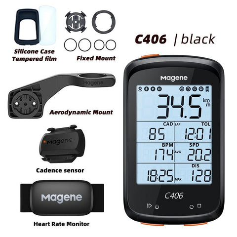 Magene C406 Bike GPS Computer C406 Pro  MTB Road Cycle Smart Wireless Waterproof Speedometer Bicycle Odometer Stra