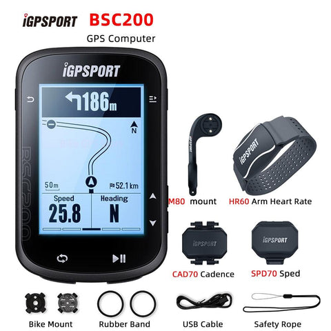 iGPSPORT BSC200 Bike GPS Computer Bicycle Cycling NAV Navigation MTB Road Wireless Speedometer Odometer 2.5 Inch ANT Power Meter
