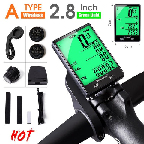 WEST BIKING Waterproof Bicycle Computer With Wireless Wired Bicycle Computer Bike Speedometer Odometer Bike Stopwatch