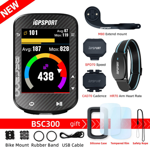 IGPSPORT BSC300 Bicycle GPS Computer Cycling Wireless Speedometer Bike GPS Streamline Version Odometer Portuguese