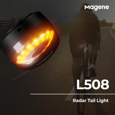 Magene L508 Radar Tail Light New Bicycle Brake Sensing Lamp Saddle Seatpost Ebike Waterproof LED Charging Cycling Taillight