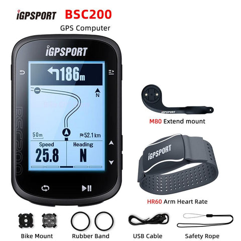 iGPSPORT BSC200 Bike GPS Computer Bicycle Cycling NAV Navigation MTB Road Wireless Speedometer Odometer 2.5 Inch ANT Power Meter