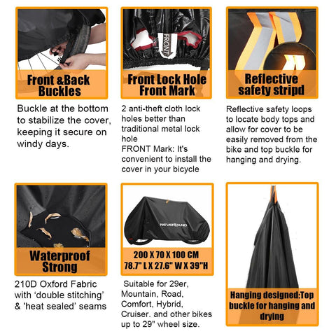 Bicycle Bike Cover For 2 3 bikes Rain Waterproof Dust Snow Sun UV Protector Cover Case For MTB BMX Mountain Hybrid Beach Cruiser