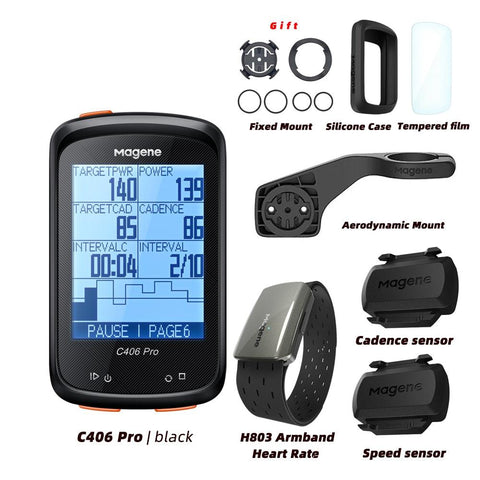 Magene C406 Bike GPS Computer C406 Pro  MTB Road Cycle Smart Wireless Waterproof Speedometer Bicycle Odometer Stra