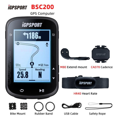 iGPSPORT BSC200 Bike GPS Computer Bicycle Cycling NAV Navigation MTB Road Wireless Speedometer Odometer 2.5 Inch ANT Power Meter