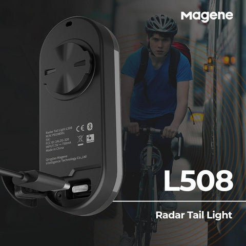 Magene L508 Radar Tail Light New Bicycle Brake Sensing Lamp Saddle Seatpost Ebike Waterproof LED Charging Cycling Taillight