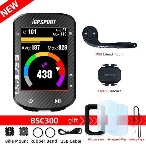 IGPSPORT BSC300 Bicycle GPS Computer Cycling Wireless Speedometer Bike GPS Streamline Version Odometer Portuguese