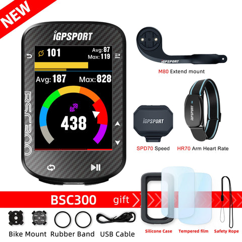 IGPSPORT BSC300 Bicycle GPS Computer Cycling Wireless Speedometer Bike GPS Streamline Version Odometer Portuguese