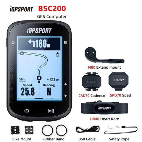 iGPSPORT BSC200 Bike GPS Computer Bicycle Cycling NAV Navigation MTB Road Wireless Speedometer Odometer 2.5 Inch ANT Power Meter