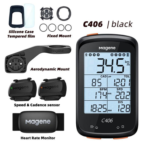 Magene C406 Bike GPS Computer C406 Pro  MTB Road Cycle Smart Wireless Waterproof Speedometer Bicycle Odometer Stra